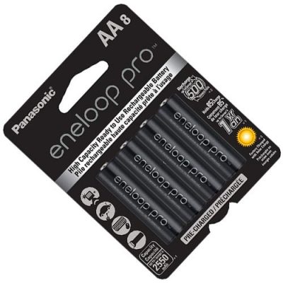 Eneloop PRO BK-3HCCA4BA NiMH-AA 1.2V 2550mAh kit 8